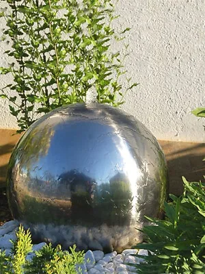 42cm Stainless Steel Ball Sphere Water Feature With LED Lights  • £249