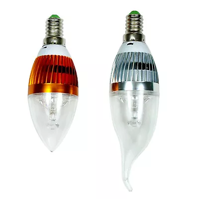 2 Pack LED Light Bulbs 3W Equivalent E14 Candelabra Dimmable • $7.99