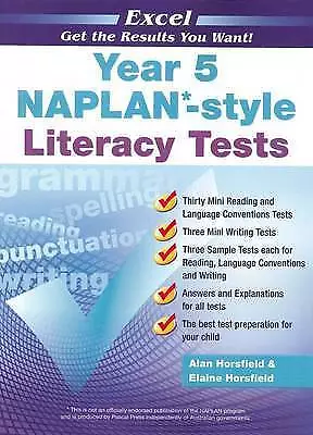 NAPLAN-STYLE LITERACY TESTS YEAR 5 By ELAINE HORSFIELD ALAN HORSFIELD - NEW • $21.99