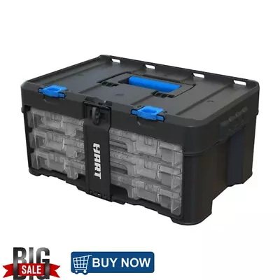 3 Case Parts And Tool Box Organizer Crafts Storage Tool Boxes Portable Garage • $39.97
