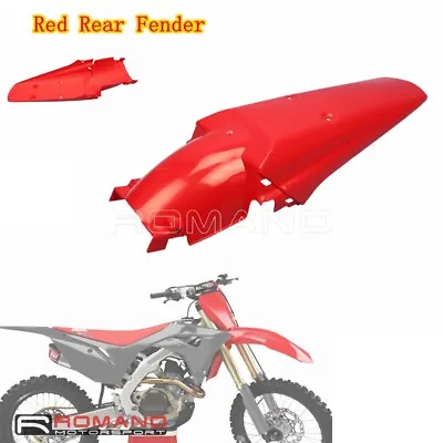 Universal Red Rear Trail Fender For Honda Yamaha 250R 400 XR 400R CRF250 Plastic • $33.28