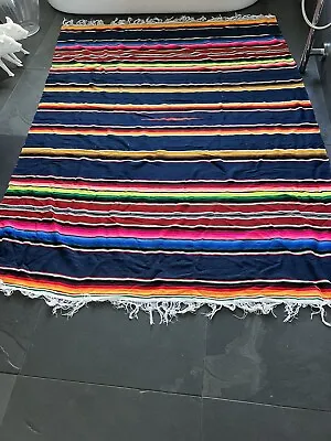 Vintage Mexican Saltillo Serape Blanket • $50