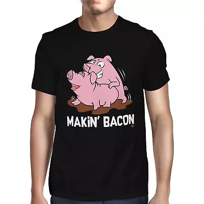 1Tee Mens Makin Bacon Pig T-Shirt • $9.94