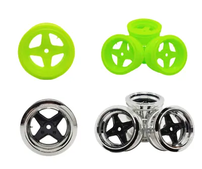 1:10 RC Wheels Rim Set Chrome Advan Style 1/10 RC Car (4pcs) - Drift Manji • £8.50