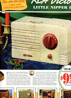 C. 1939 Original RCA Victor Ad. Little Nipper II Cream Onyx Radio Big Color Page • $8.50
