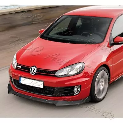 For 10-13 Volkswagen Golf MK6 GTI Matt Black Front Bumper Splitter Spoiler Lip • $49.99