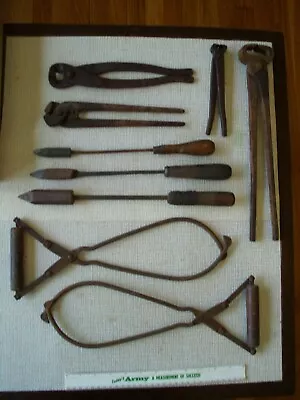 Lot Of 9 Vintage Forging Tools - Tongs Snips More • $9.99