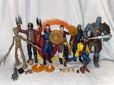 Marvel Legends Custom Lot Doctor Strange Spiderman Star Lord Groot Endgame Talos • $60