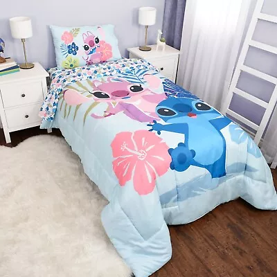 $80.99 • Buy Lilo & Stitch 4 Piece Kids Multicolored Bedding Set With Reversible Comforter