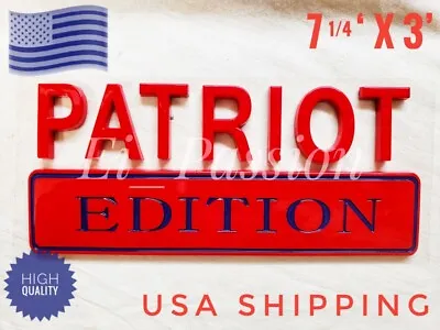 PATRIOT EDITION Red Blue Fit All Models Car Truck Logo EMBLEMS Letters Rear Back • $25.95