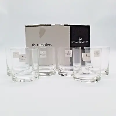£20 • Buy Royal Doulton England, Six Whiskey Tumblers, Plain/Clear Glass, Boxed