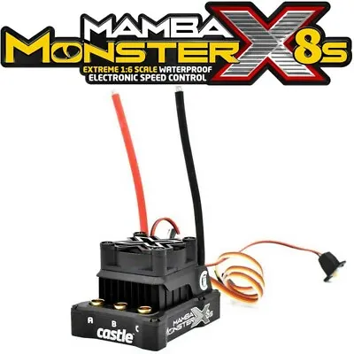 NEW Castle Creations Mamba Monster X 8S 33.6V 1/6 Waterproof ESC - 010-0165-00 • $212.95