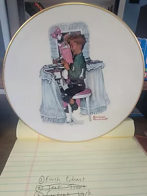 Vintage 1978 Collectible Norman Rockwell Painting Plate  Dear Diary  Great Shape • $4.99