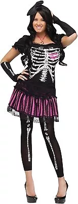 $38.66 • Buy Sally Skelly Adult Womens Costume Skeleton Scary Sexy Theme Party Halloween