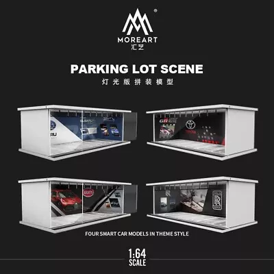 MoreArt 1:64 Assemble Diorama Model Car Garage LED Lighting Station Collection • $27.20