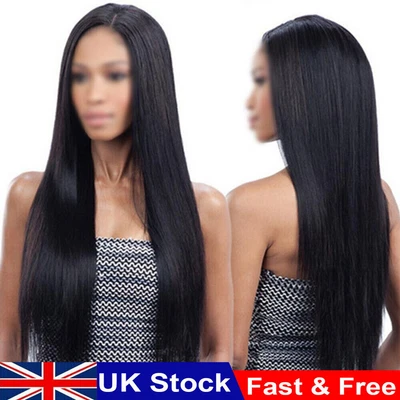 £9.59 • Buy Womens Real Long Straight Hair Wigs Ladies Natural Ombre Blonde Cosplay Full Wig