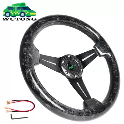 14INCH Universal Forged Carbon Fiber Racing Steering Wheel Deep Dish 6 Bolt • $199.99