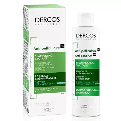 Vichy Dercos Anti-Dandruff Shampoo For Normal To Oily Hair 200ml. • $15.98