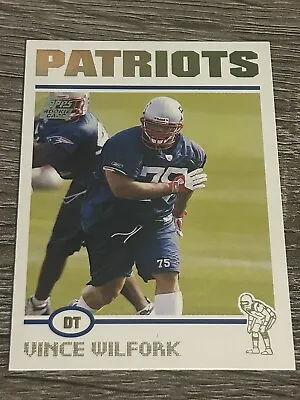 Vince Wilfork 2004 Topps Collection GOLD FOIL Rookie #327 NM-MINT Patriots RC • $6