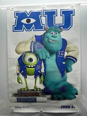 Disney Pixar Monsters Inc MU Double Sided 1 Sheet Movie Poster Original • $20.99