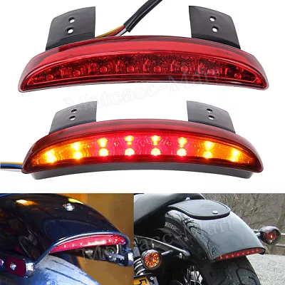 Motorcycle Fender Chopped LED Turn Signal Brake Integrated Tail Light For Harley • $14.05