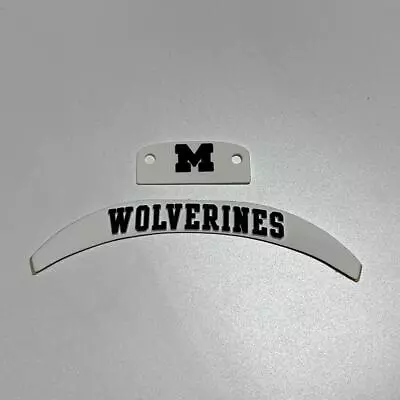 Michigan Wolverines Speed White/Blue Mini Helmet 3D Bumper Set • $28