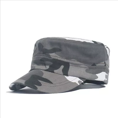 Men Women Camouflage Army Hat Camo Military Cadet Combat Fishing-Baseball-Cap H • £4.91