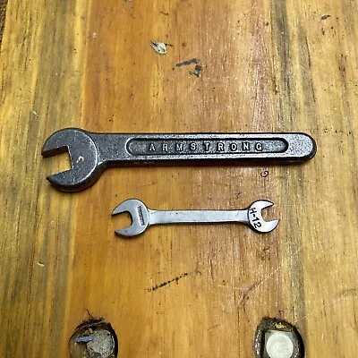 Vintage Armstrong Wrench Set - No. 2 Square Nut (7/16 In) & H-12 (1/4 X 9/32 In) • $12