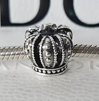 Genuine Pandora Bracelet Charm - Silver Regal Crown Charm S925 ALE • £4