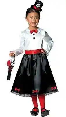 £6.95 • Buy Victorian Nanny Childrens Girls Fancy Dress Kids World Book Day 3pc (Age 3-4 Yr)