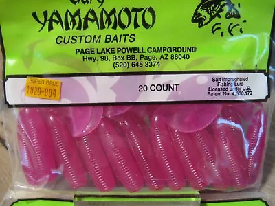 20 Gary Yamamoto Fishing Baits 5  Single Tail Grub / Opaque Pink Purple Color • $11.96