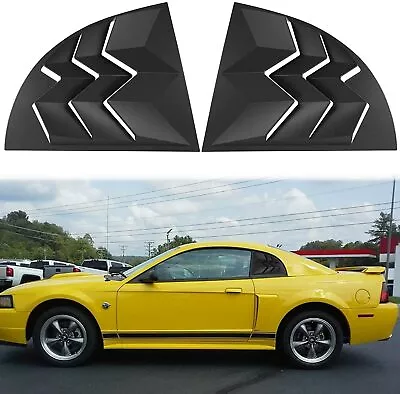 $41.76 • Buy Quarter Side Window Scoop Louvers ABS SunShade Cover For Ford Mustang 1999-2004