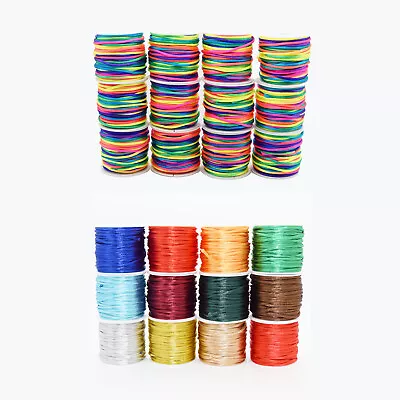 12 Rolls 2mm Macrame Rattail Chinese Knot Cord Round Nylon Satin Colour Choice • £16.25