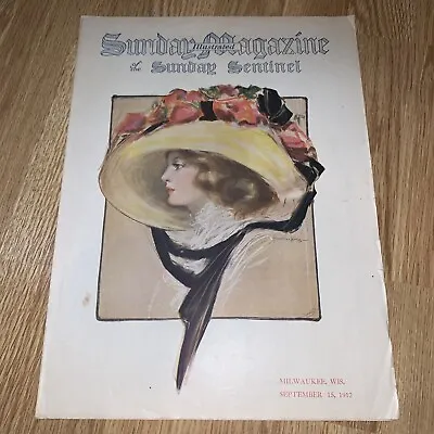Vintage Sunday Magazine September 15 1912 Milwaukee Illustrated Sentinel • $19.99