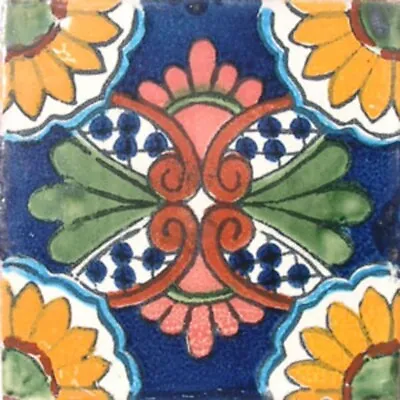 C#037) Mexican Tiles Ceramic Hand Made Spanish Influence Talavera Mosaic Art • $1.75