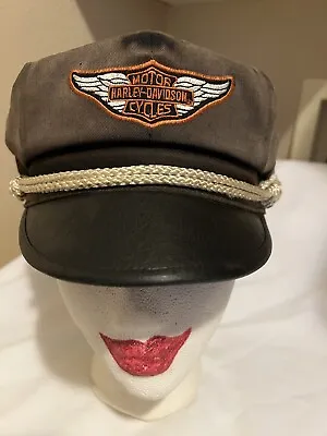 Vintage HARLEY DAVIDSON Motorcycles Captains Hat / Cap SZ M • $85