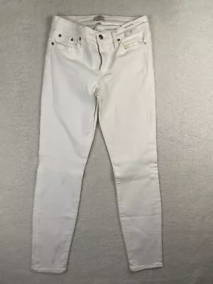 J Crew Toothpick Skinny Women's Size 27 (27x28) Low Rise Denim White Jeans NWT • $19.99