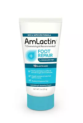 Foot Repair Cream - 3 Oz Foot Cream For Dry Cracked Heels With 15% Lactic Acid - • $19.98