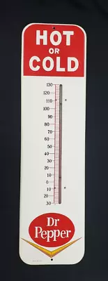 Vintage Hot Or Cold Dr. Pepper Metal Wall Thermometer GA9806 • $850