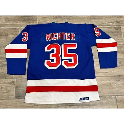 Vintage New York Rangers Mike Richter #35 CCM With Strap Size 56 • $55.30