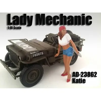 American Diorama 1:18 Scale (10 Cm) Figure -  Lady Mechanic Katie  # AD-23862 • $9.99