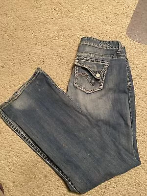 Premium Vanity Collection Women's Denim Jeans Size 29W/33L Distressed • $9.88