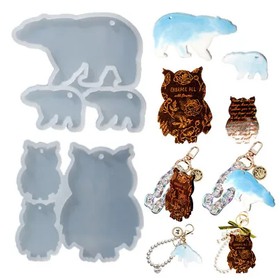 £5.41 • Buy 2Pcs Polar Bear Owl Silicone Mould Epoxy Resin Casting Keyring Pendant Jewellery
