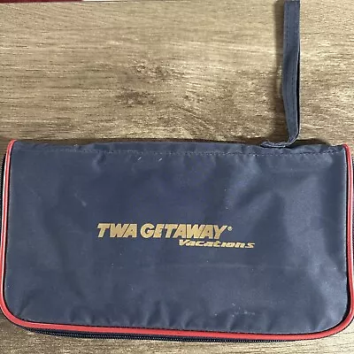 Vintage TWA Airlines Getaway Vacations Document & Amenity Bag • $25