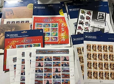 (18) Unused Stamp Sheets Trains Muppets & More! Over $120 Dollars • $26