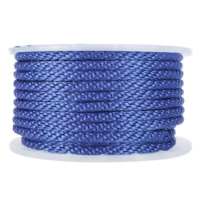  Blue Solid Braid MFP Anchor Rope with Stainless Steel Thimble 3/8 In X 100FT • $28.89