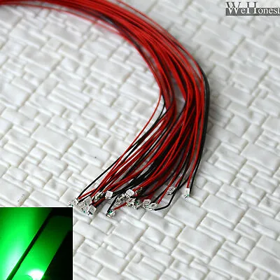 15 X Pre Wired Green 0805 Nano SMD LED Lighting Pre-solder Micro Building Lamp • $8.99