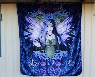 Anne Stokes Fairy Mystic Aura Butterfly Gothic Fantasy Queen Size Blanket • $59.14