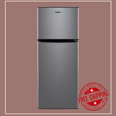 Galanz 4.6. Cu Ft Two Door Mini Fridge With Freezer Stainless Steel Look • $275.20