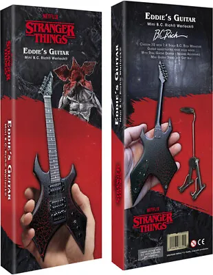 Netflix Stranger Things Eddie's Guitar BC Rich NJ Warlock Mini Guitar Replica Co • $72.95